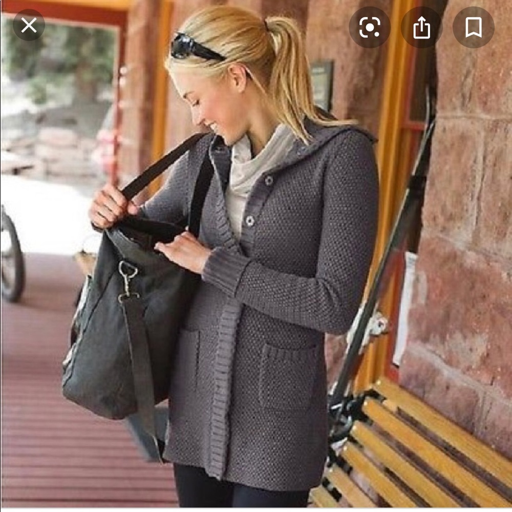 Grey Athleta Cardigan Sweater